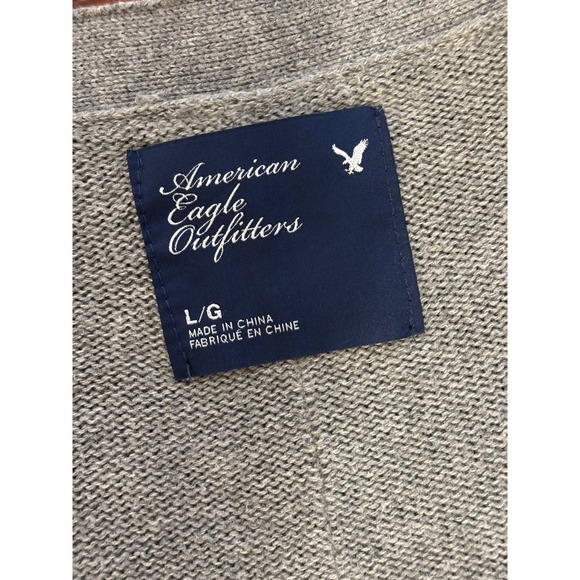 American Eagle Vintage 2010 Womens Cardigan Sweater Large Preppy Wool Cotton - Picture 3 of 8